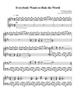 Everybody Wants To Rule The World Sheet music for Piano (Solo)