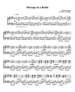 message in a bottle arranged for solo piano by steve castellano (click to download PDF)